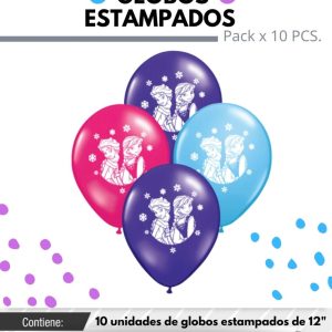Globo De Latex Estampado De Frozen x 10u
