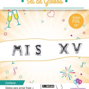 Set de globos frase Mis XV