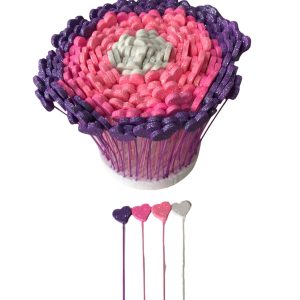 Corazones gibreados con alambre  x1