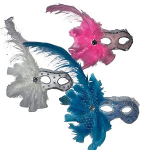 Antifaz Gema Con Plumas x1