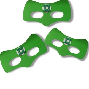 Antifaz Goma Eva Linterna Verde x3