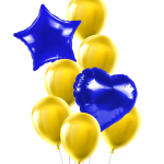 Set de Globos 8 pcs. Azul y Amarillo