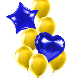 Set de Globos 8 pcs. Azul y Amarillo