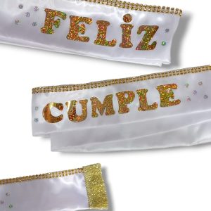 Banda Feliz Cumple (Letras Dorada) x1