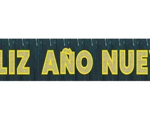 Banderin Con Flecos feliz Año Nuevo x1