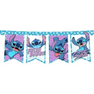 Banderin Feliz Cumpleaños Stitch x1