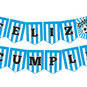 Banderin Feliz Cumpleaños Racing x1