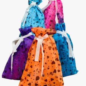 Bolsas de Tela Estampada para guardar Cotillon x5 (medida: 60x60)