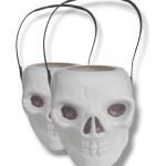 Caramelera Calavera Blanca x1
