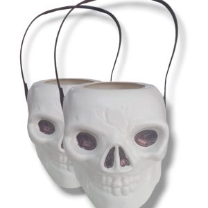 Caramelera Calavera Blanca x1