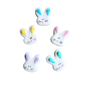 Figuras Glasé de Caritas de Conejo x10