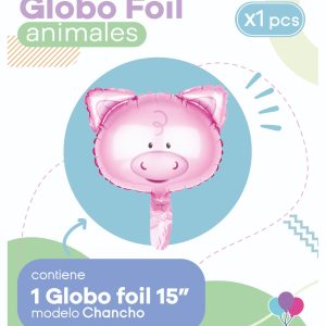 Globo Chancho 15" Blister x1