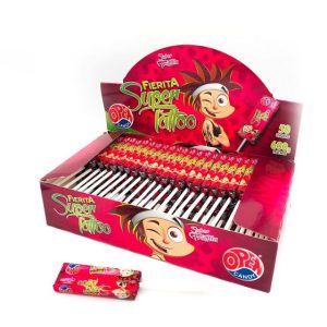 Caja de Chupetines Masticables Fierita Tattoo x50u