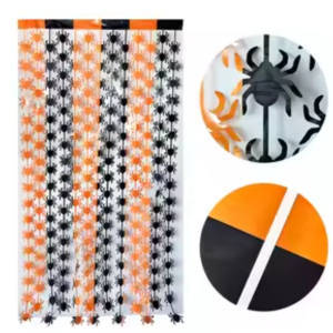 Cortina Negra y Naranja Arañas (1Mx2M) x1