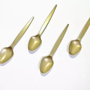 Cucharitas De Plastico Doradas x50