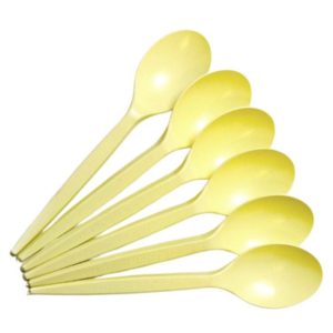 Cuchara De Plastico Amarillas x50