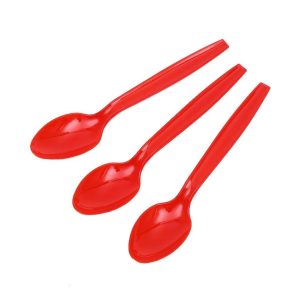 Cucharitas De Plastico Rojas x50
