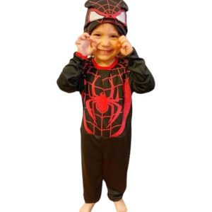 Disfraz de Spiderman (Hombre Araña) Negro Y Rojo x1