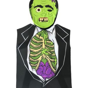 Pechera + máscara De Halloween “Zombie” x1
