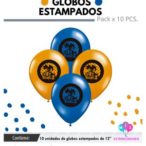 Globo De Latex Estampado Dragon ball x 10