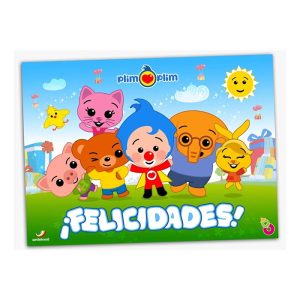 Afiche Felicidades Plim Plim x1
