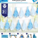 Guirnalda Porra Celeste Y Blanca x 1