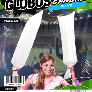 Globos Cancha x10 unidades BLANCO