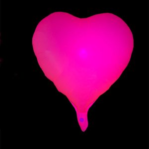 Globo Corazon mylar 18 Fucsia fluo x1