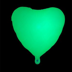 Globo Corazon mylar 18" Verde fluo x1