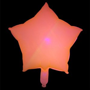 Globo Estrella mylar 18 Naranja fluo x1