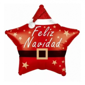 Globo Estrella Papa Noel 18" x1