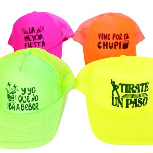 Gorra Trucker Fluo Con Frases x1