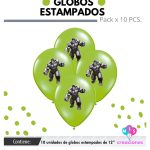 Globo De Latex Estampado Hulk x 10