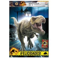 Afiche Felicidades Jurassic x1