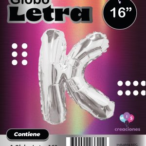 Globo Letra K Blister x1