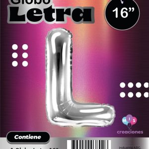Globo Letra L Blister x1