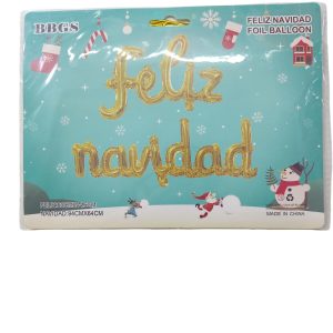Feliz Navidad Globo Cursiva x1