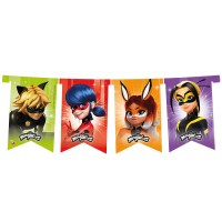 Banderin Feliz Cumpleaños De Miraculous (lady bug) x1