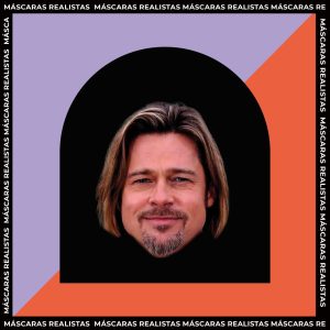Máscara Realista de Brad Pitt x1