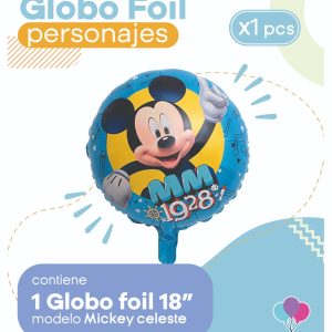 Globo Mickey Celeste 18" Blister x1