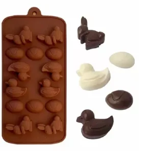 Molde de Silicona Pascua Conejo, Huevo y Pato x1