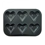 Molde de Teflón de Corazones x6