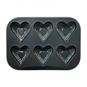 Molde de Teflón de Corazones x6