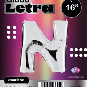 Globo Letra N Blister x1