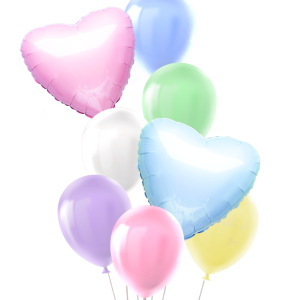 Set de Globos 8 pcs. Pastel