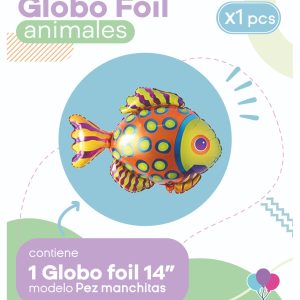 Globo Pez Manchitas 14" Blister x1