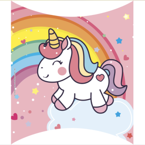 Piñata De Carton Unicornio Arcoiris x1