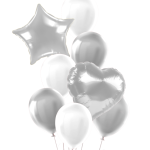 Set de Globos 8 pcs. Plata