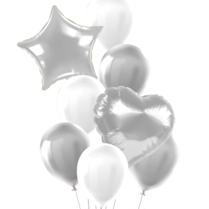 Set de Globos 8 pcs. Plata