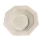 Platos Plasticos Octagonal Hondos Blancos x10